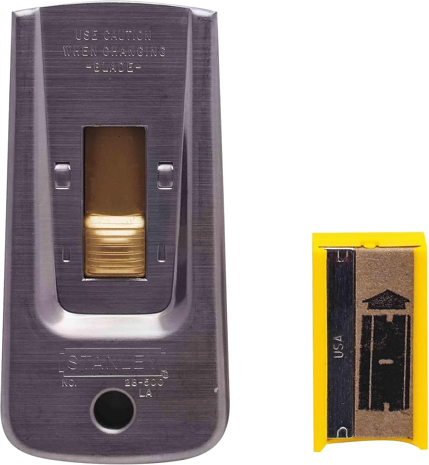 کاردک تیغ دار استنلی مدل 28-500 به همراه 5 تیغه کاردک تیغ دار استنلی مدل 28-500 به همراه 5 تیغه