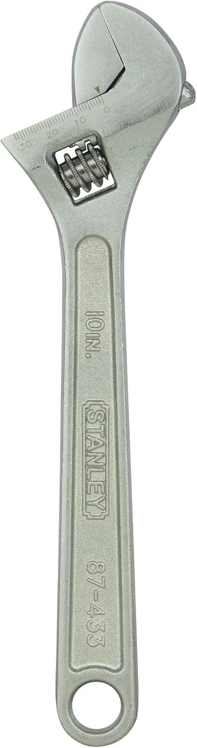 آچار فرانسه قابل تنظیم استنلی از جنس فولاد کروم وانادیوم، سایز 250 میلی متر