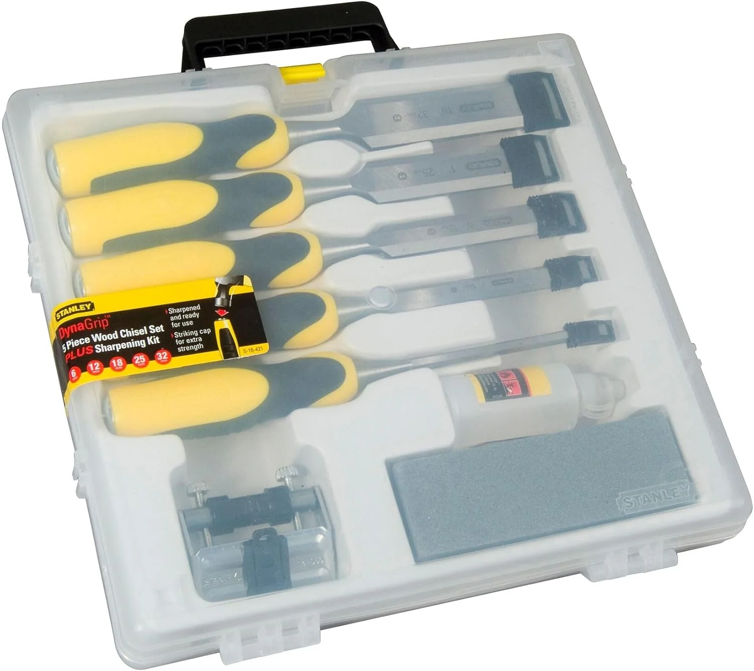 مجموعه اسکنه و درپوش ضربه گیر استنلی Dynagrip 5 تکه به همراه متعلقات (5 قطعه) مجموعه اسکنه و درپوش ضربه گیر استنلی Dynagrip 5 تکه به همراه متعلقات (5 قطعه)