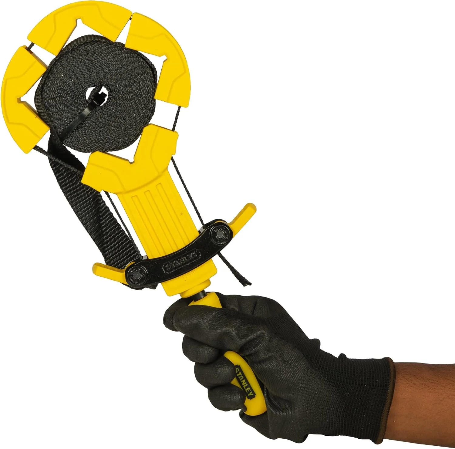 بست تسمه ای استنلی مدل ST083100 طول 4.5 متر، زرد/مشکی