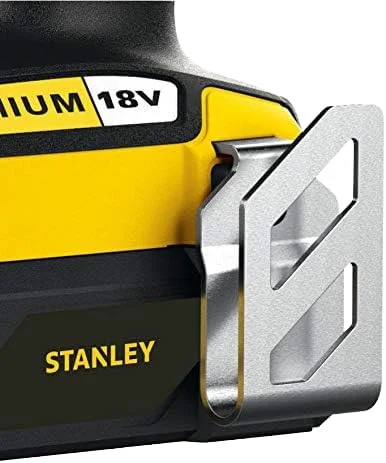 دریل چکشی شارژی استنلی، 18 ولت 2.0 آمپر ساعت، باتری لیتیوم-یون به همراه شارژر، جعبه ابزار، زرد - Stdc18M2K-B5