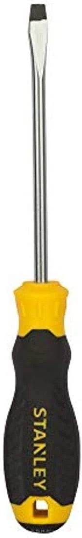 پیچ گوشتی دوسو استاندارد با دسته نرم استنلی مدل STMT60822-8، 5 میلی متر در 100 میلی متر، مشکی و زرد