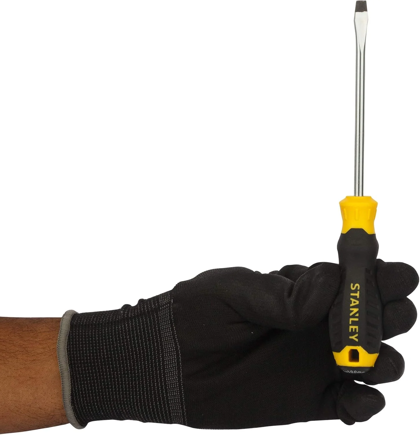 پیچ گوشتی دوسو استاندارد با دسته نرم استنلی مدل STMT60822-8، 5 میلی متر در 100 میلی متر، مشکی و زرد