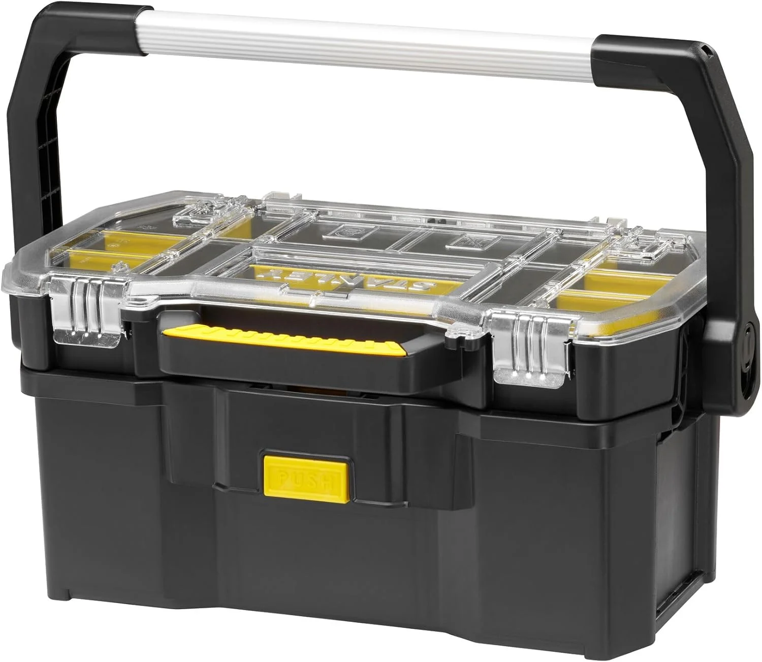 کیف ابزار استنلی به همراه جعبه ابزار، قفل فلزی مقاوم، جداکننده های قابل جابجایی، 19 اینچ، STST1-70317