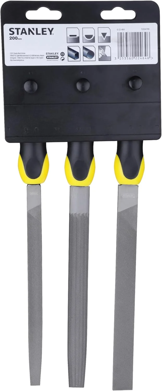 مجموعه سوهان استنلی 022464 شامل نیم گرد/تخت/سه گوش (3 عدد) مجموعه سوهان استنلی 022464 شامل نیم گرد/تخت/سه گوش (3 عدد)