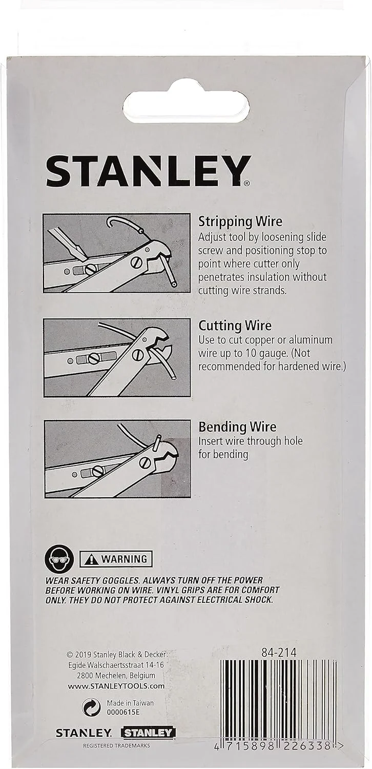 سیم لخت کن استنلی مدل 84-214، مشکی/زرد