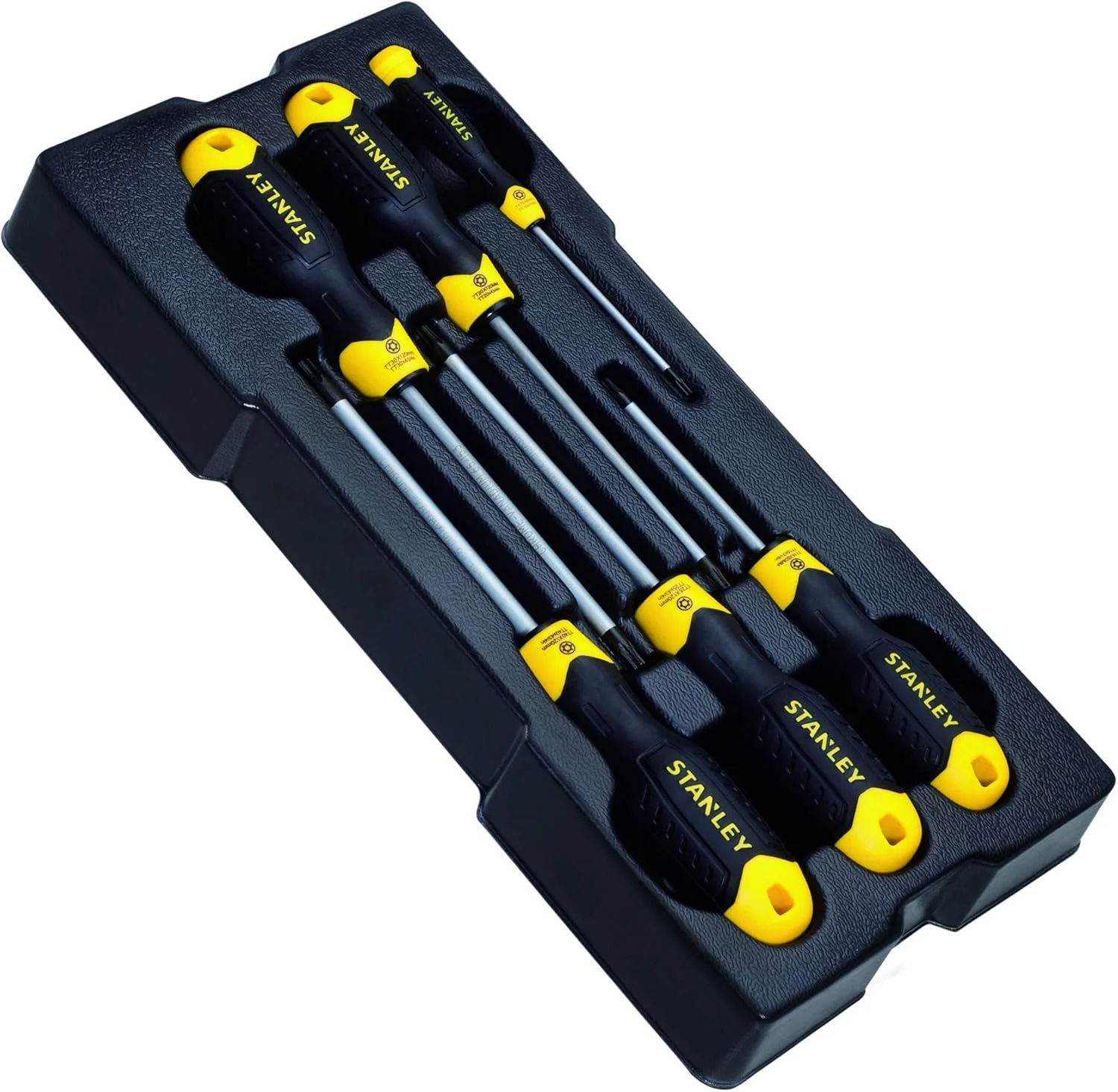 مجموعه پیچ گوشتی استنلی Cushiongrip TORX، سیستم TransModul (مجموعه 6 عددی، با نوک مغناطیسی، تیغه فولادی) STMT1-74182 مجموعه پیچ گوشتی استنلی Cushiongrip TORX، سیستم TransModul (مجموعه 6 عددی، با نوک مغناطیسی، تیغه فولادی) STMT1-74182