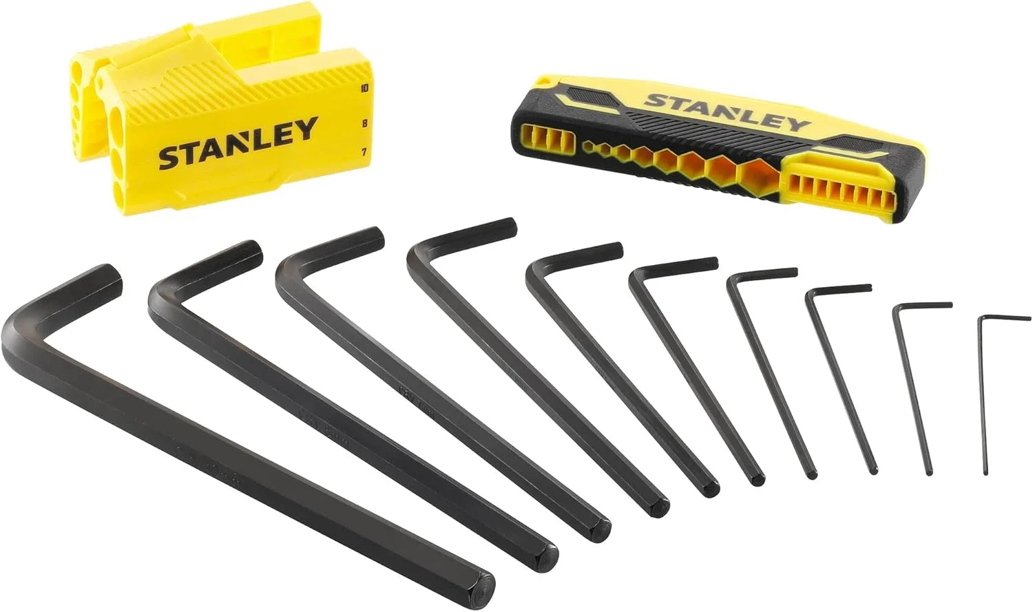 مجموعه آچار آلن تاشو استنلی مدل 0-89-904 با روکش شش ضلعی (9 عددی)، نقره ای