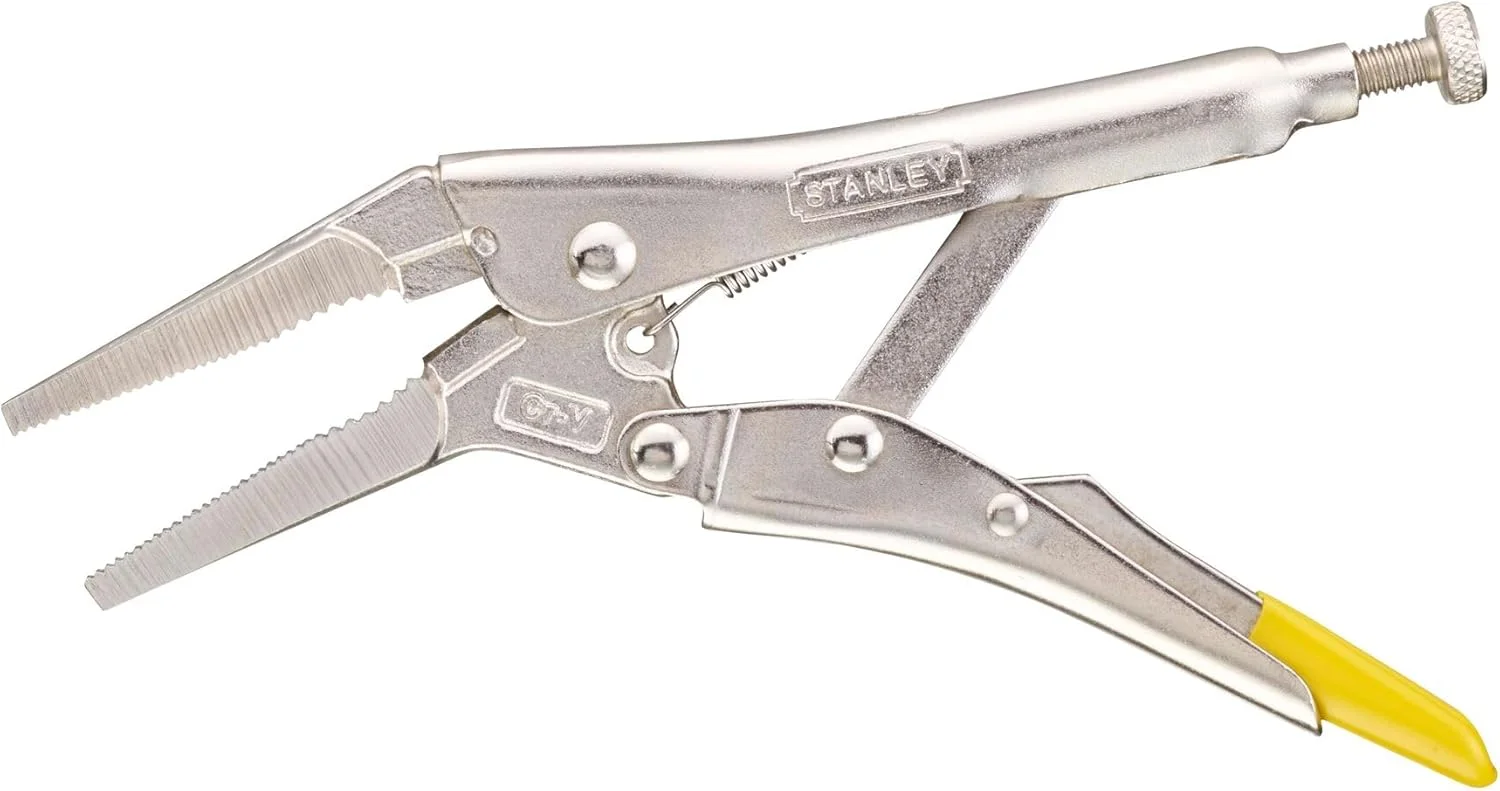 انبر قفلی دم باریک استنلی مدل Maxsteel 0-84-812، نقره ای