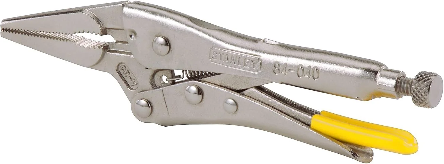 انبر قفلی دم باریک استنلی مدل Maxsteel 0-84-812، نقره ای