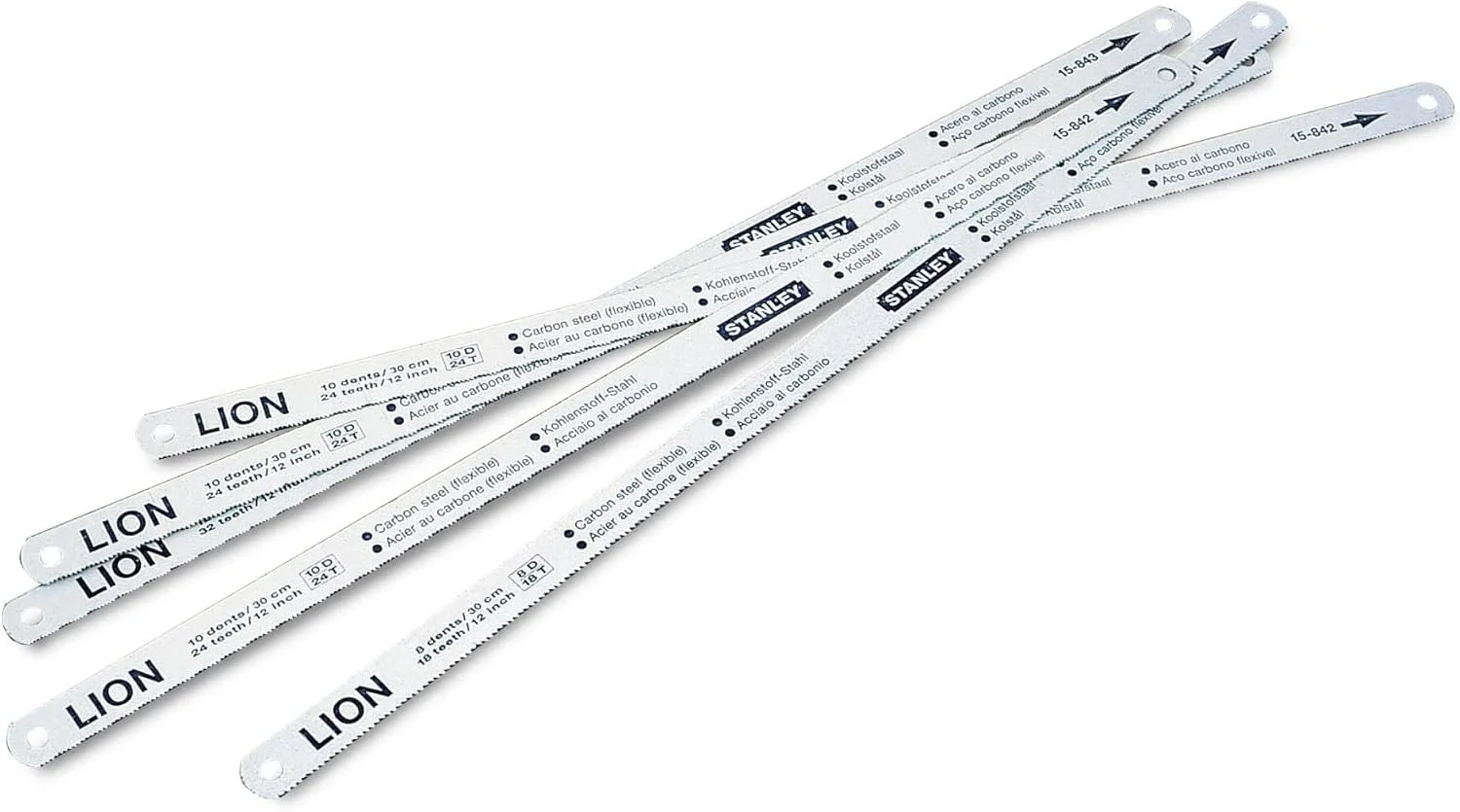 تیغه اره کمانی انعطاف پذیر استنلی 0-15-801 (5 عدد) متنوع، نقره ای