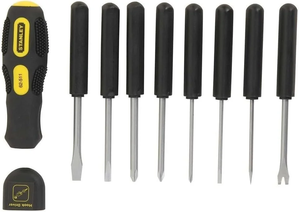 مجموعه پیچ گوشتی 9 عددی استنلی با دسته نرم مدل 0 62 511 (نسخه قدیمی)