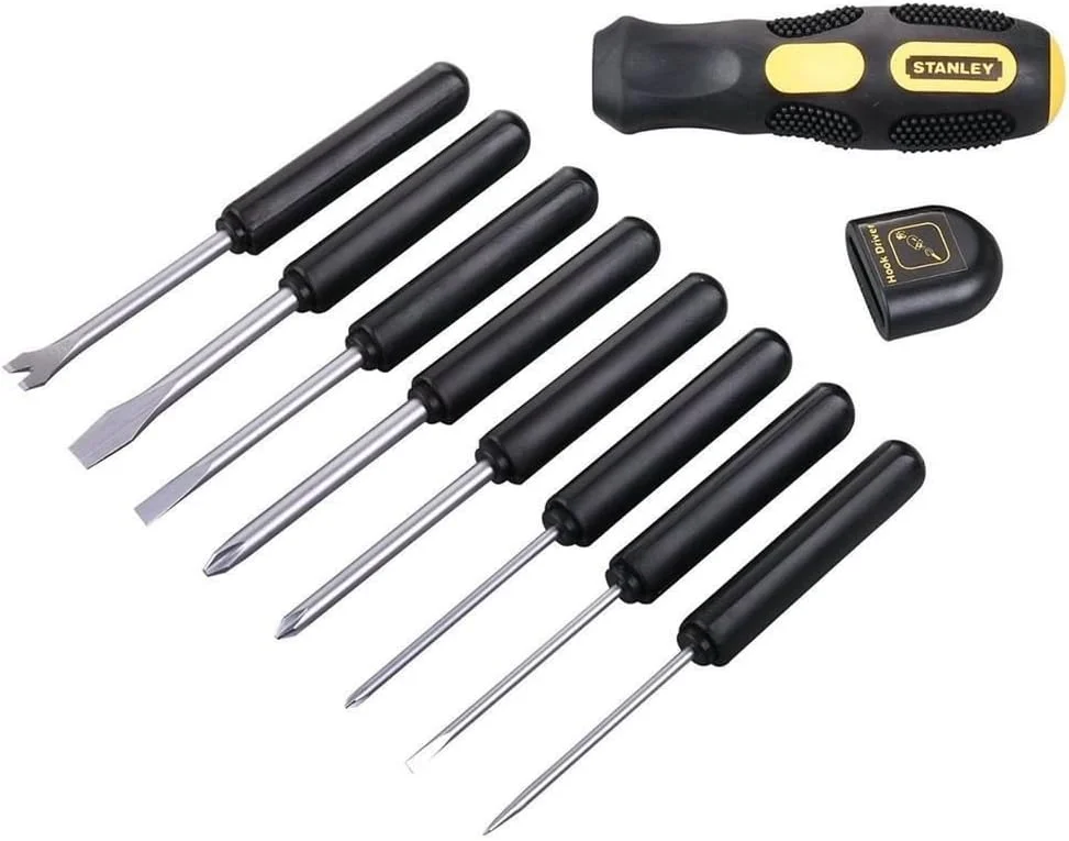 مجموعه پیچ گوشتی 9 عددی استنلی با دسته نرم مدل 0 62 511 (نسخه قدیمی)