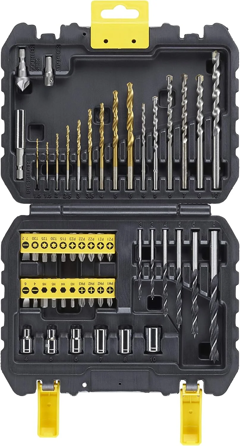 مجموعه 50 عددی مته و سری پیچ گوشتی استنلی، مشکی/زرد - STA88546-XJ