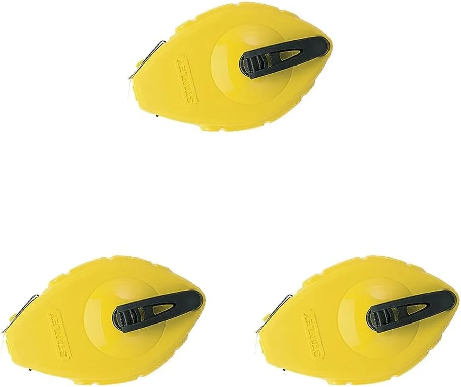 نخ تراز استنلی زرد، 30 متر، 1 عدد، 0-47-440 (بسته 3 عددی)