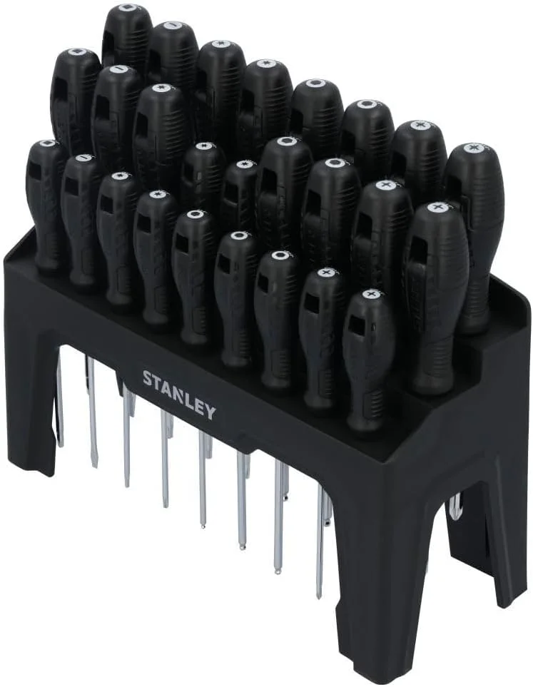 مجموعه ۲۶ عددی پیچ گوشتی استنلی مدل SHELL به همراه استند