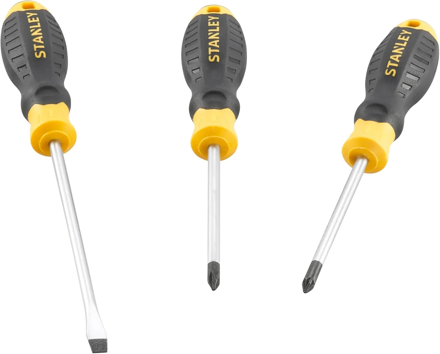 مجموعه ۳ عددی پیچ گوشتی با دسته نرم: تخت، چهارسو و فازمتر مجموعه ۳ عددی پیچ گوشتی با دسته نرم: تخت، چهارسو و فازمتر