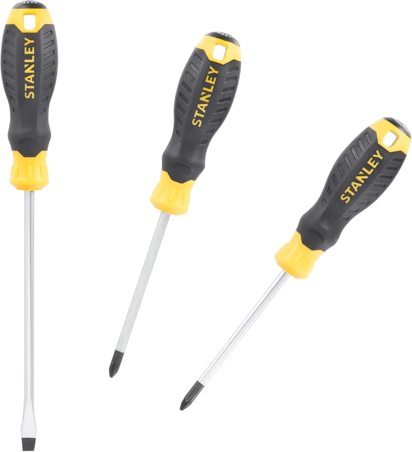 مجموعه ۳ عددی پیچ گوشتی با دسته نرم: تخت، چهارسو و فازمتر