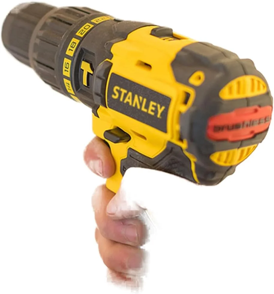 دریل پیچ گوشتی شارژی استنلی، 18 ولت 2 آمپر برس لس لیتیوم-یون، مدل Sbh20D2K-B5