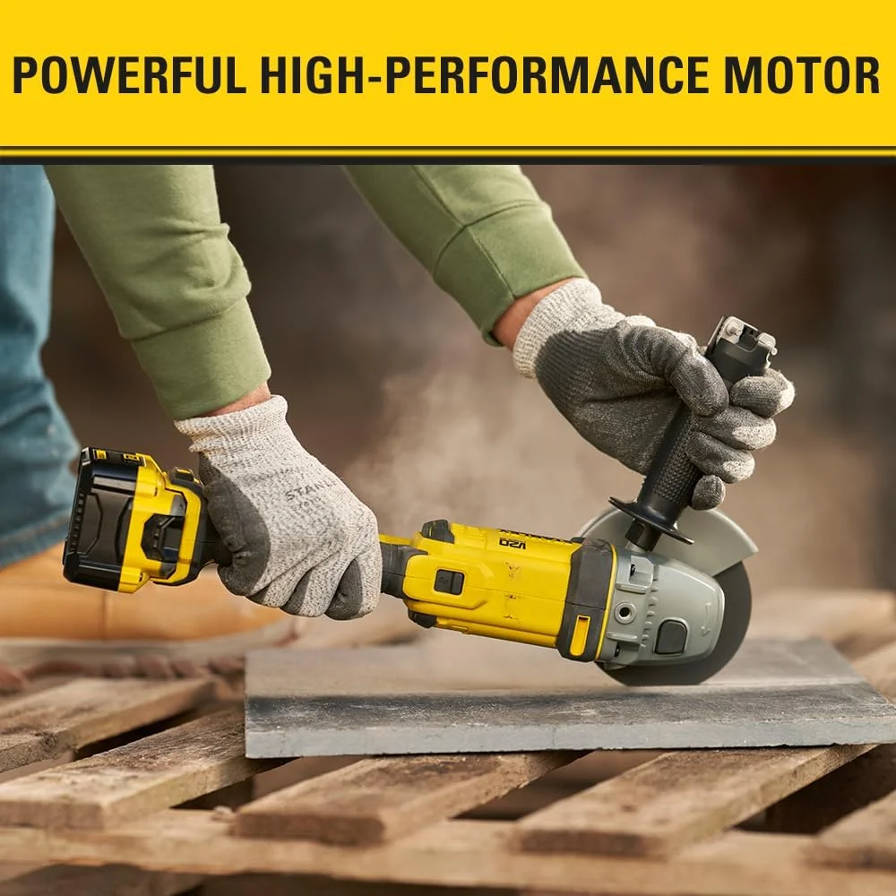 مینی فرز V20 استنلی SFMCG400B-XJ، ۱۸ ولت، ۱۲۵ میلی‌متر، بدون شارژر/باتری