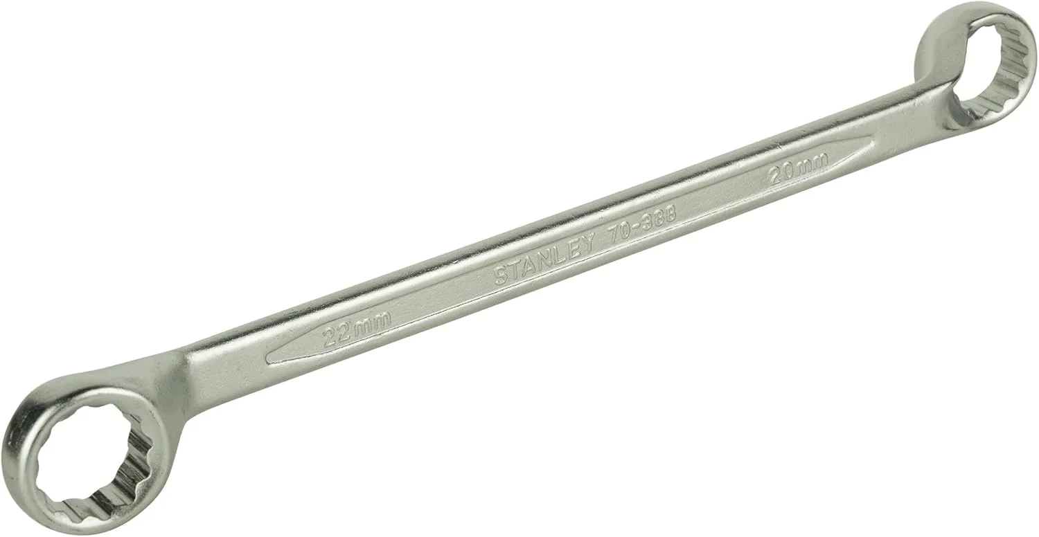 آچار رینگی دو سر تخت استنلی مدل 70-388E با پرداخت مات - 20x22 میلی‌متر