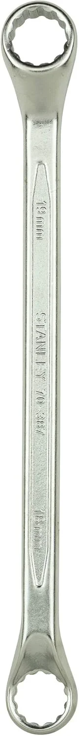 آچار رینگی دو سر تخت استنلی مدل 70-387E با پرداخت مات - سایز 18x19 میلی متر