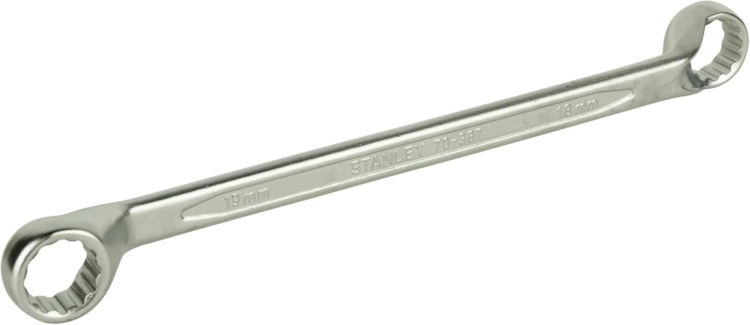 آچار رینگی دو سر تخت استنلی مدل 70-387E با پرداخت مات - سایز 18x19 میلی متر