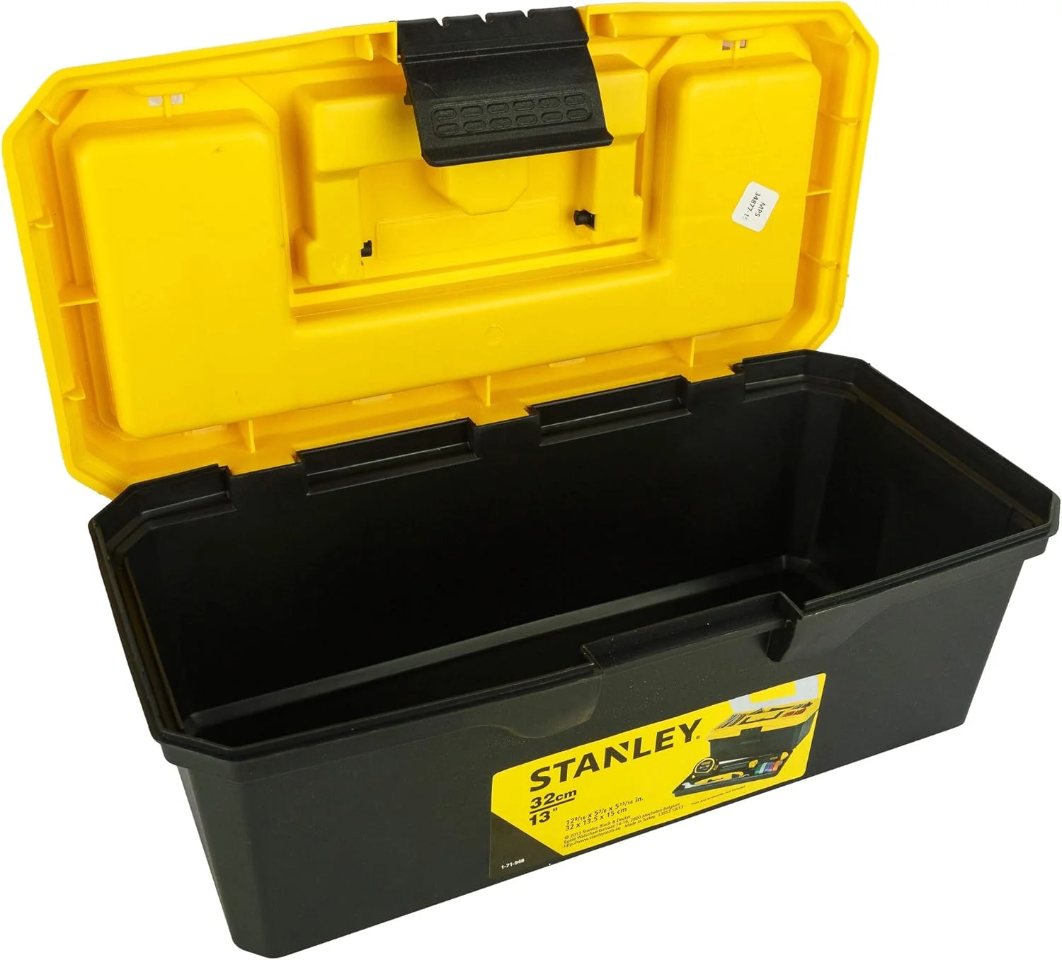جعبه ابزار پلاستیکی قابل حمل و بادوام استنلی مدل 1-71-948 ارگنایزد مسترو با درب شفاف و محفظه سینی جداشدنی برای نگهداری آسان و راحت، زرد، 32x13.5x15 سانتی متر