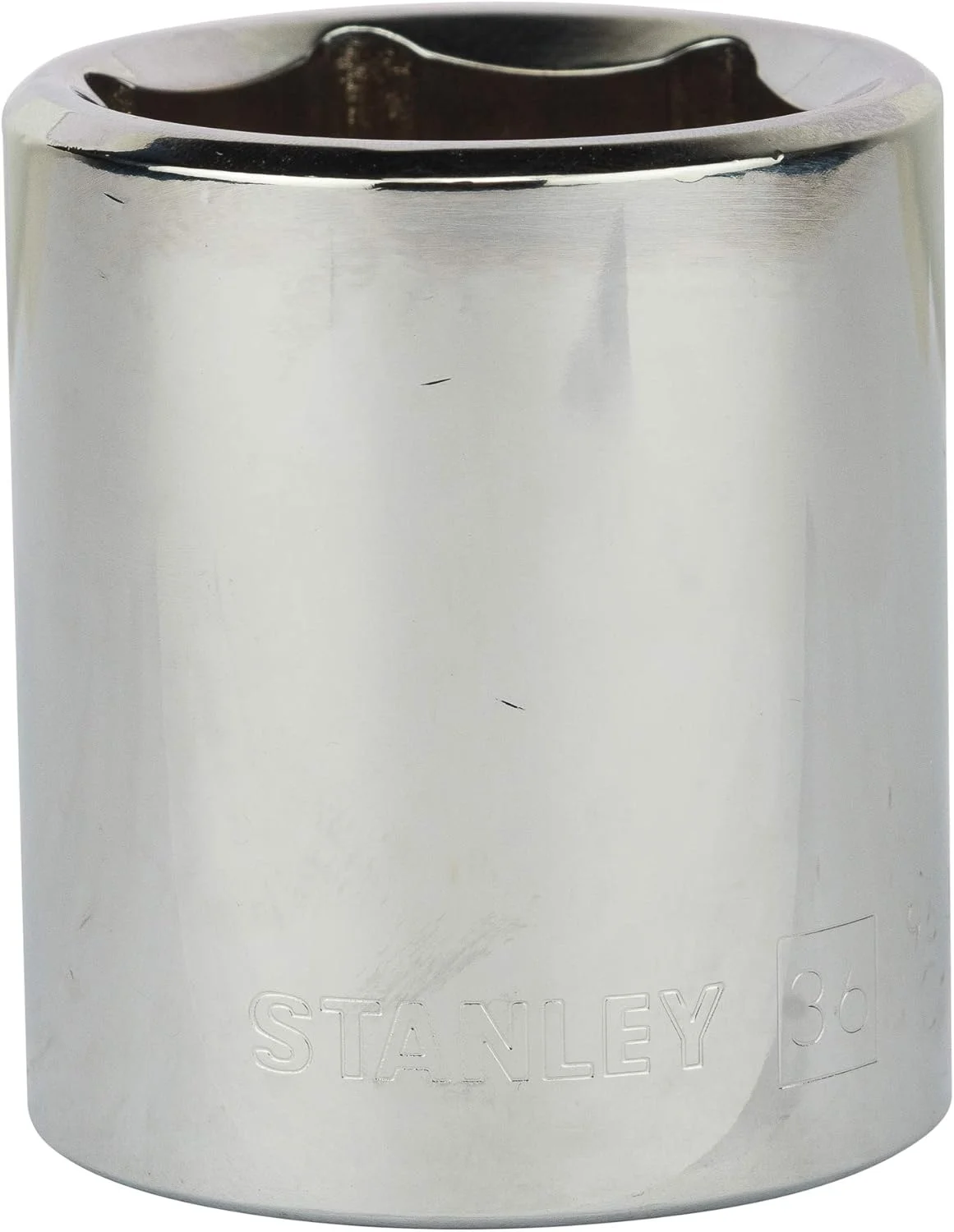 بکس 1/2 اینچ استاندارد استنلی مدل 1-86-536، فولاد کروم وانادیوم 36 میلی متر، نقره ای