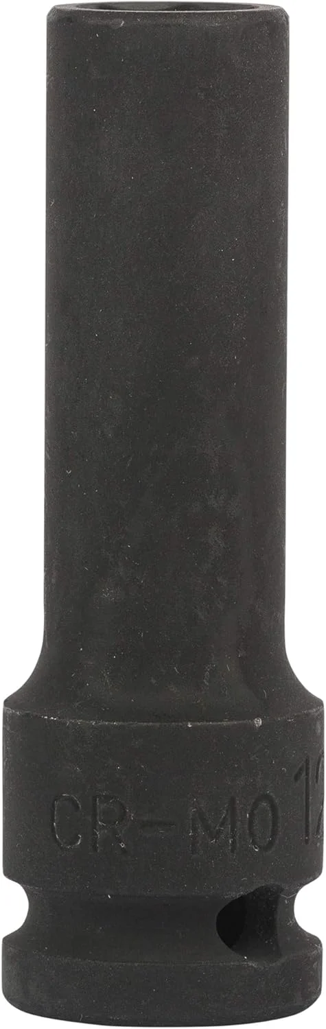بکس ضربه ای عمیق استنلی STMT91379-8B، فولاد کروم-مولیبدن، 1/2 اینچ، 12 میلی متر، مشکی