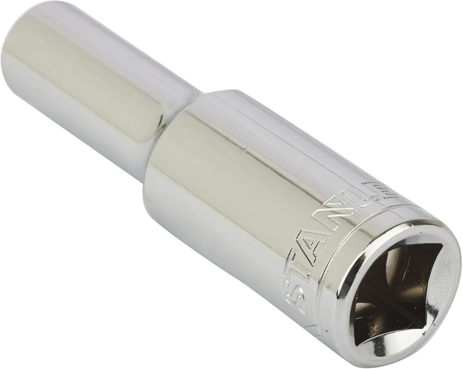 بکس عمیق 6 پر 1/2 اینچ استنلی مدل STMT73324-8B، سایز 10 میلی‌متر، ساخته شده از فولاد کروم وانادیوم (نقره‌ای)