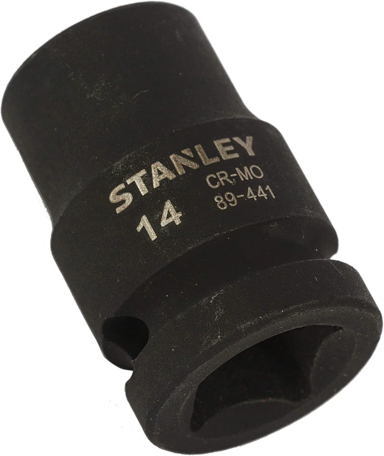 بکس ضربه ای شش گوش استنلی مدل STMT89441-8B با درایو 1/2 اینچ و سایز 14 میلی متر، ساخته شده از فولاد کروم مولیبدن (مشکی)