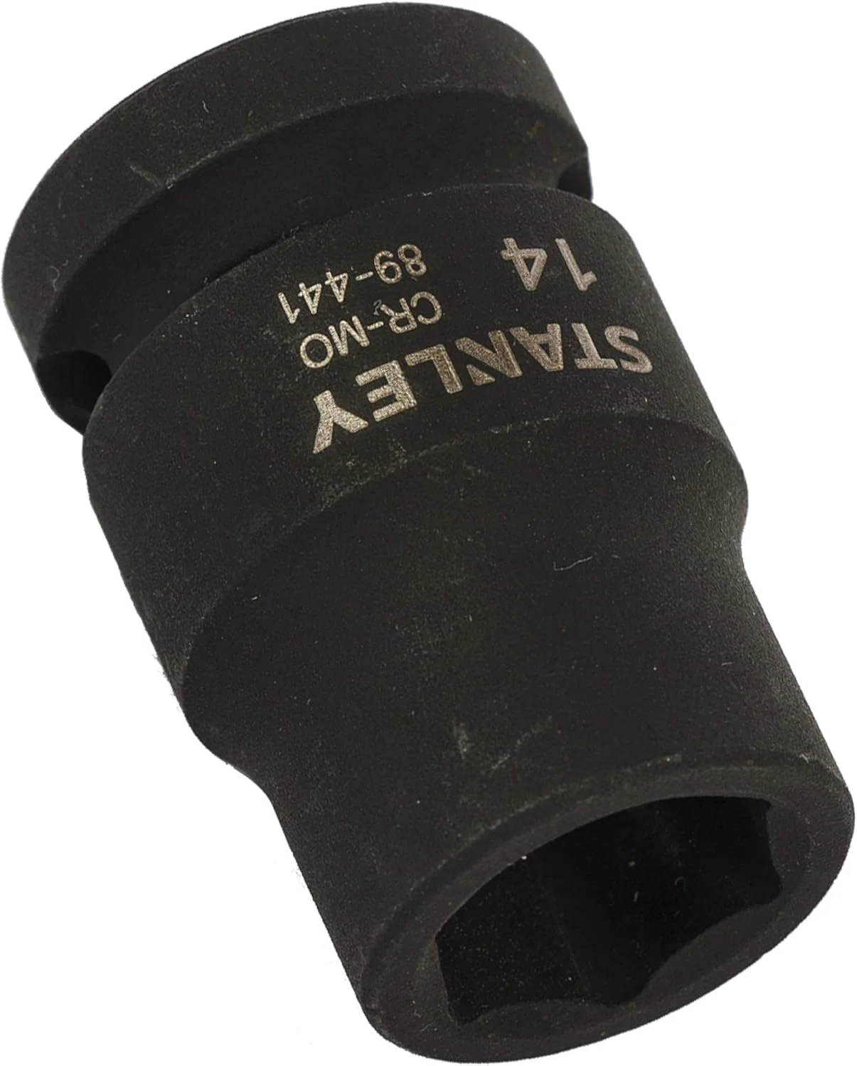 بکس ضربه ای شش گوش استنلی مدل STMT89441-8B با درایو 1/2 اینچ و سایز 14 میلی متر، ساخته شده از فولاد کروم مولیبدن (مشکی)