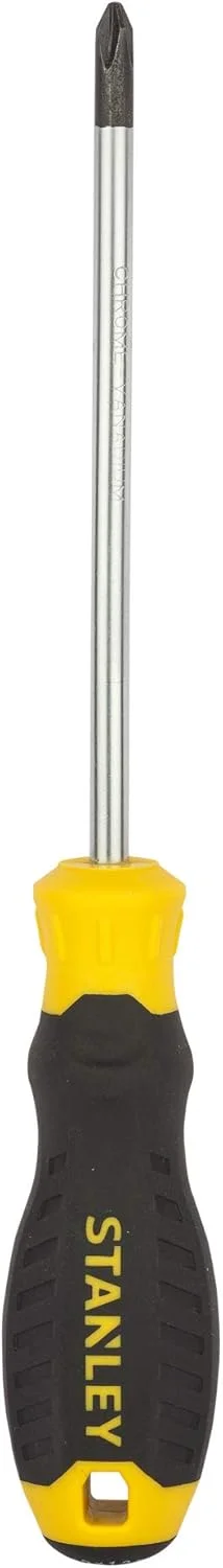 پیچ گوشتی چهارسو استنلی مدل STMT60810-8 با دسته نرم PH2x125mm (زرد و مشکی)