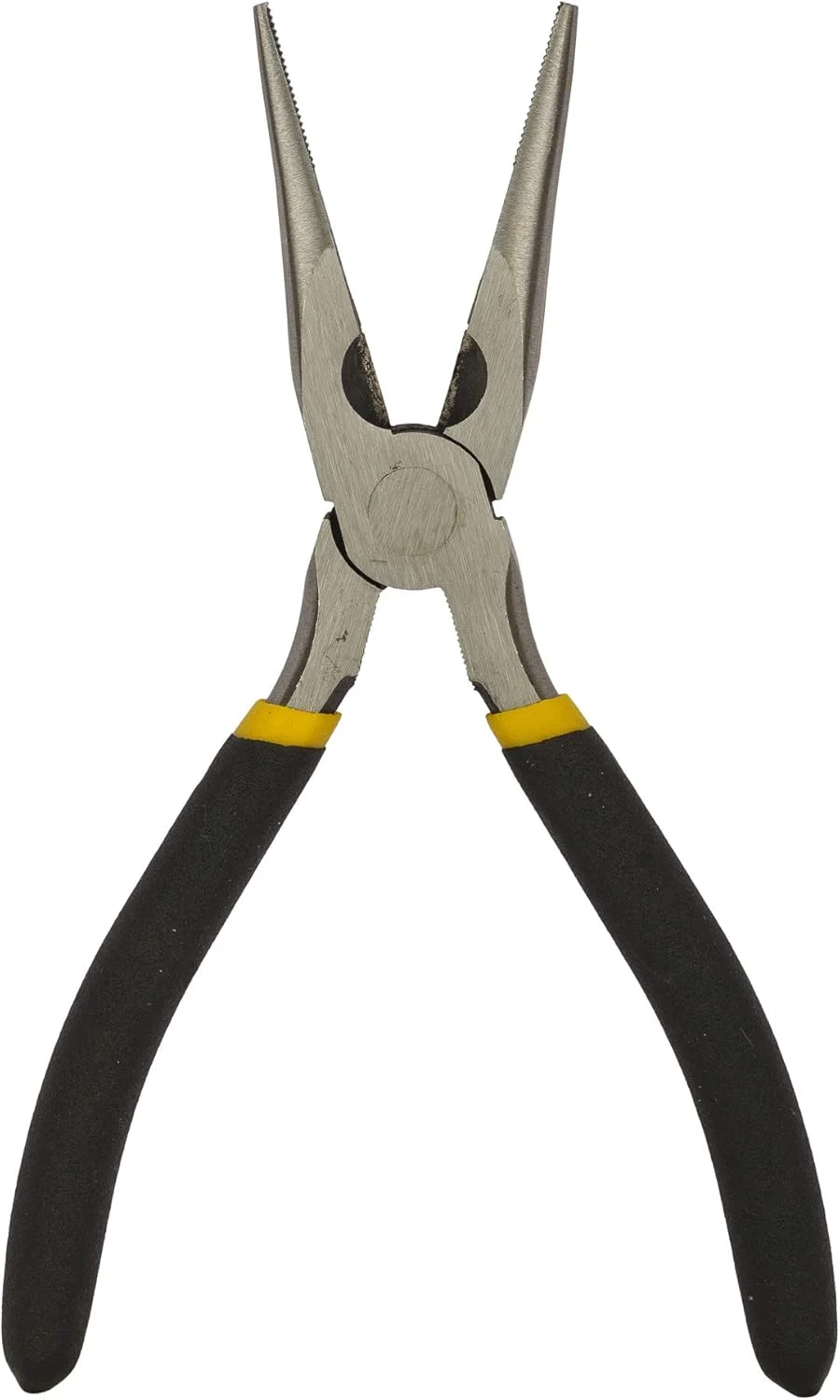 انبر دم باریک 203 میلی‌متری استنلی مدل 84-102، طراحی اتصال ثابت مناسب برای خم کردن، چرخاندن و برش، ساخته شده از فولاد آهنگری شده، دسته روکش شده مقاوم در برابر روغن برای راحتی در دست، مطابق با مشخصات ANSI