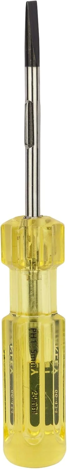 پیچ گوشتی دو طرفه استنلی مدل 62-434 (چهارسو PH1 و تخت 5 میلی‌متر در 75 میلی‌متر، زرد)