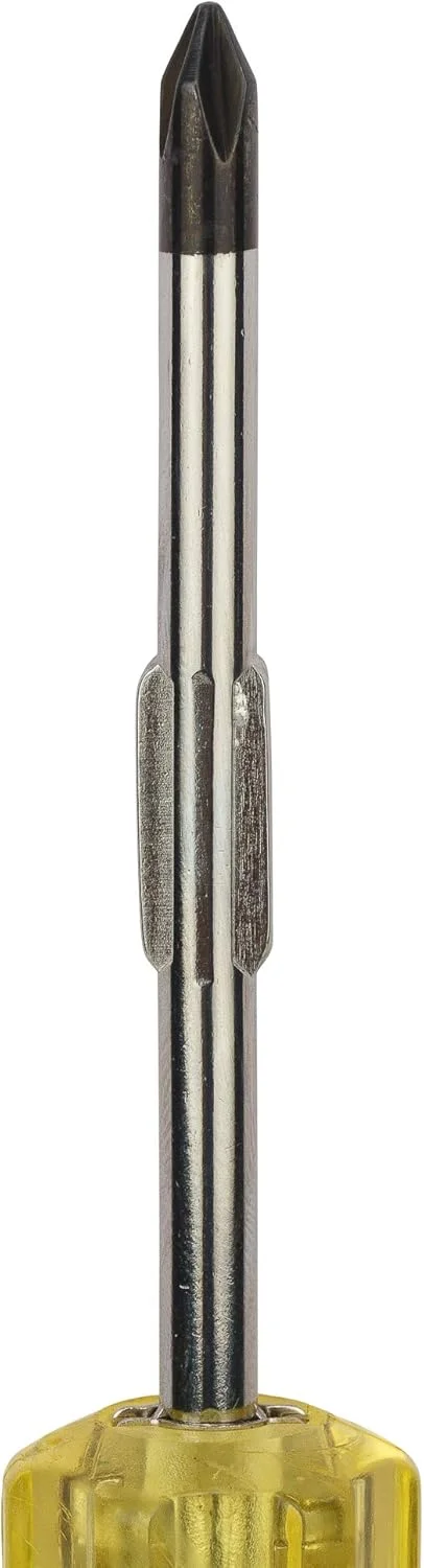 پیچ گوشتی دو طرفه استنلی مدل 62-434 (چهارسو PH1 و تخت 5 میلی‌متر در 75 میلی‌متر، زرد)