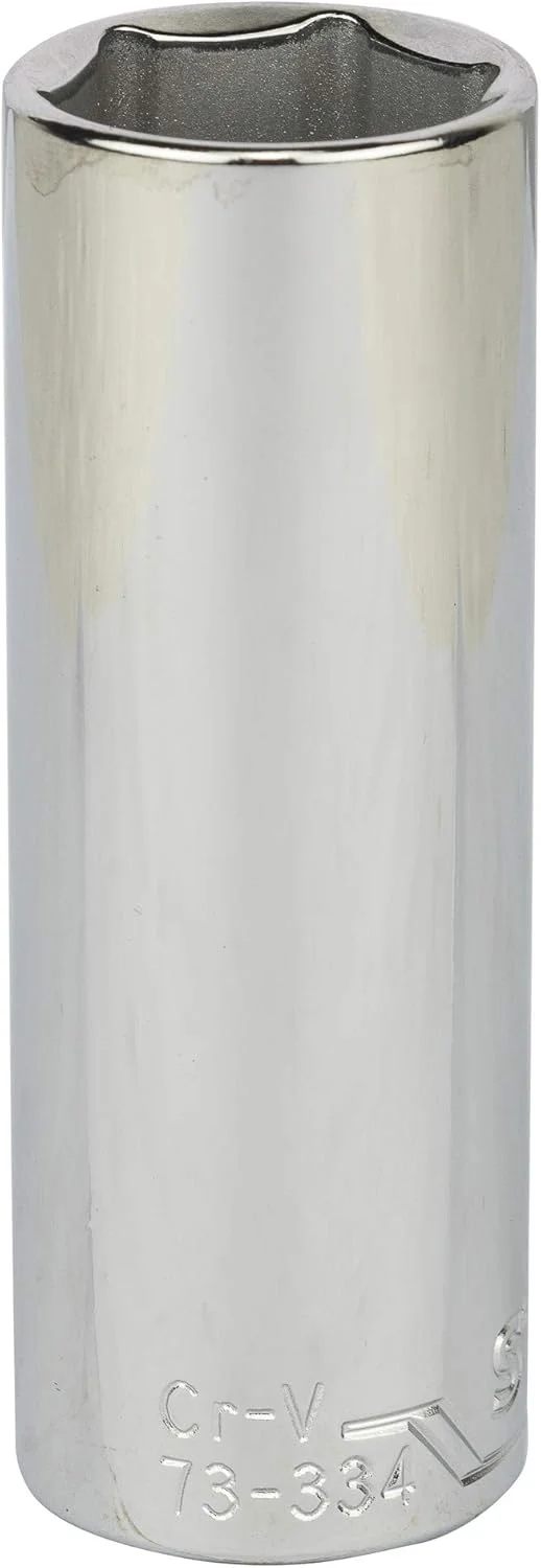 بکس عمیق 6 پر استنلی مدل STMT73334-8B با درایو 1/2 اینچ و سایز 21 میلی متر، ساخته شده از فولاد کروم وانادیوم (نقره ای)