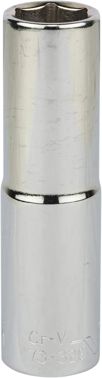 بکس عمیق 6 پر استنلی STMT73329-8B با درایو 1/2 اینچ و سایز 15 میلی‌متر، ساخته شده از فولاد کروم وانادیوم (نقره‌ای)