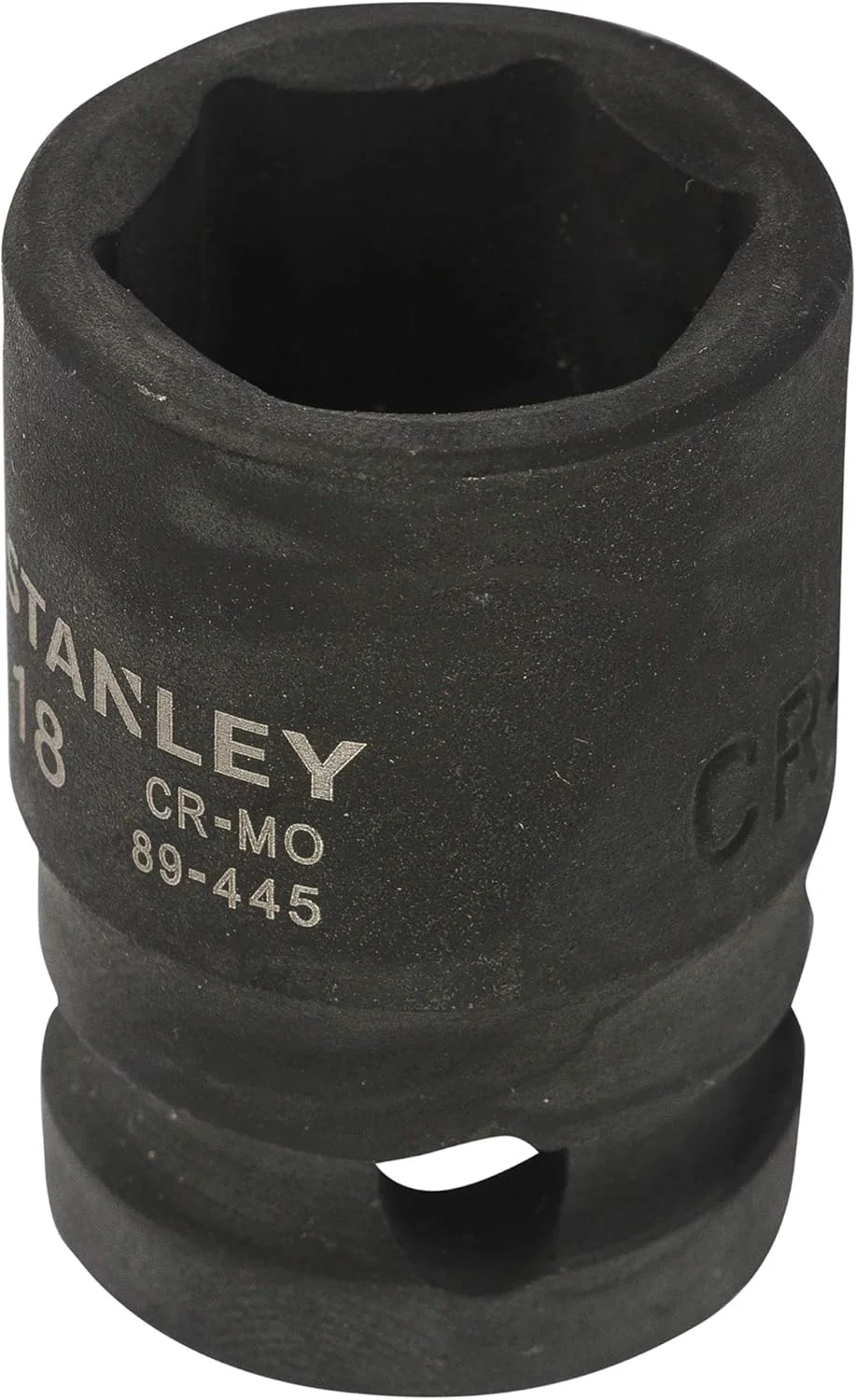 بکس ضربه ای 6 پر استنلی مدل STMT89445-8B، ساخته شده از فولاد کروم-مولیبدن، درایو 1/2 اینچ، سایز 18 میلی متر (مشکی)