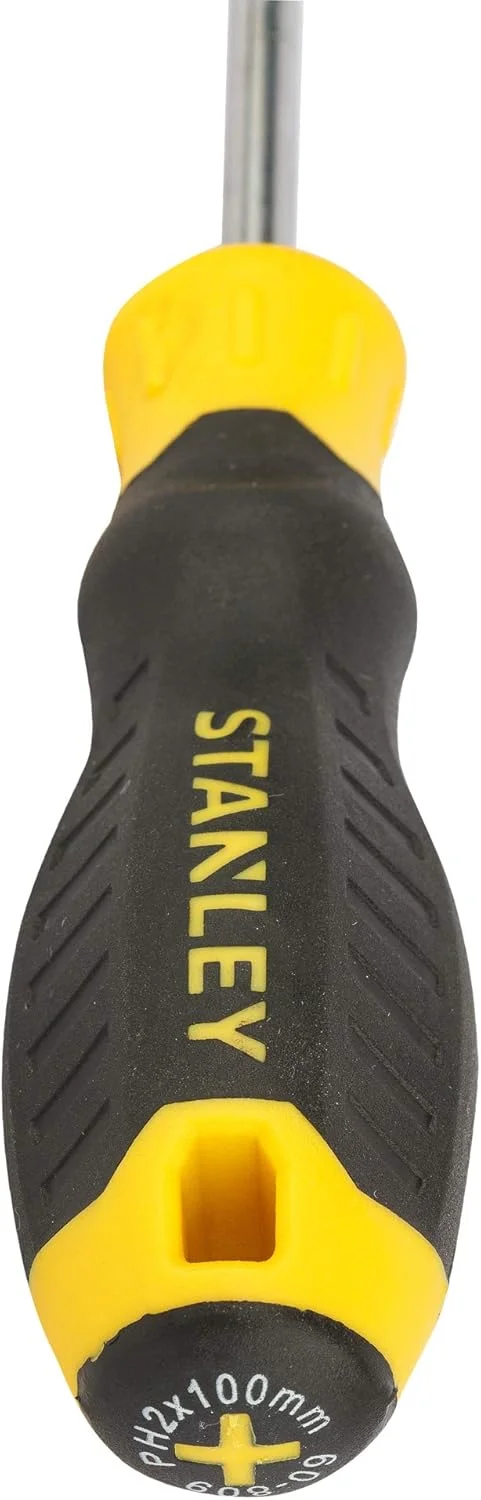 پیچ گوشتی چهارسو استنلی مدل Stmt60809-8 با دسته نرم و راحت PH2x100 میلی متر (زرد و مشکی)