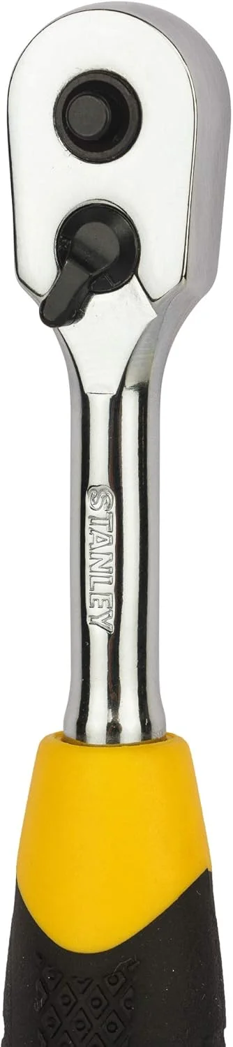 آچار جغجغه ای سر گلابی با رهاسازی سریع فلزی استنلی مدل STMT95895-8B (زرد، 1/4 اینچ)