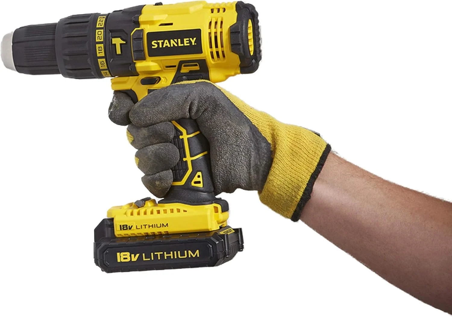 دریل چکشی شارژی 18 ولت براشلس استنلی مدل Sbh20S2K-B5 زرد دریل چکشی شارژی 18 ولت براشلس استنلی مدل Sbh20S2K-B5 زرد