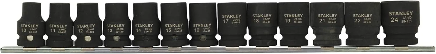 مجموعه بکس ضربه ای استاندارد درایو 1/2 اینچ 13 عددی مدل STMT73916-8 استنلی