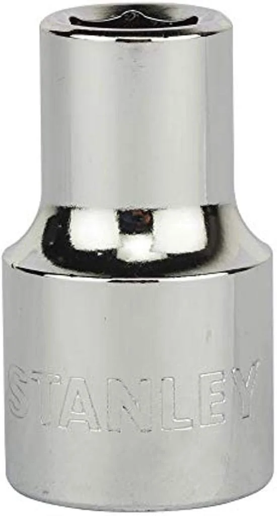 بکس شش گوش استاندارد استنلی 1-86-510 فولاد کروم وانادیوم 1/2 اینچ 10 میلی متر نقره ای