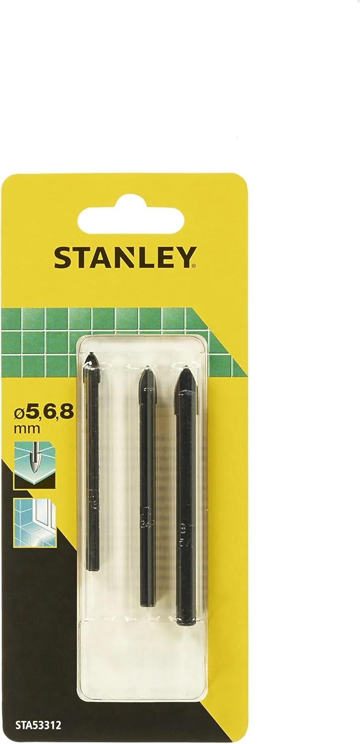 مجموعه مته کاشی و شیشه استنلی مدل STA53312-QZ، نقره ای مجموعه مته کاشی و شیشه استنلی مدل STA53312-QZ، نقره ای