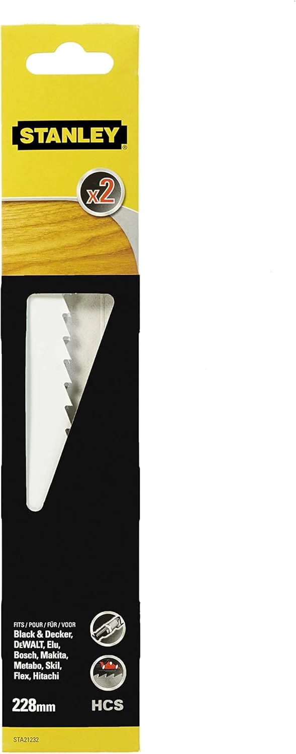 STANLEY STA21232-XJ 2 عدد تیغه HCS برای برش ظریف و مستقیم STANLEY STA21232-XJ 2 عدد تیغه HCS برای برش ظریف و مستقیم