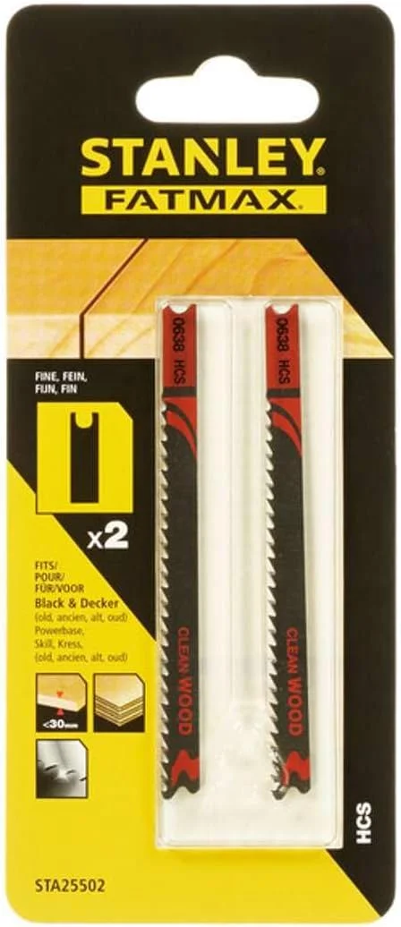 STANLEY STA25502-XJ 2 عدد تیغه HCS با عمر طولانی