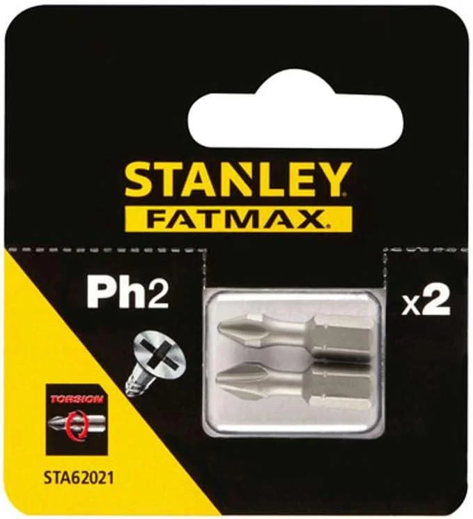 سری پیچ گوشتی استنلی فت مکس STA62021-XJ تورشن PH 2 X 25mm بسته 2 عددی