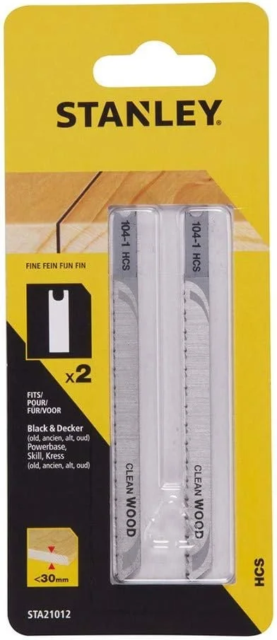 STANLEY STA21012-XJ 2 عدد تیغه HCS برای برش ظریف، صاف و بدون پرز